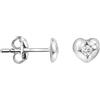 SOFIA MILANI - Orecchini da Donna in Argento 925 - con Pietra Zircone - Orecchini a Perno a Cuore - 20603