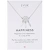 LUUK LIFESTYLE collana semplice con ciondolo acchiappasogni, lunghezza regolabile e in acciaio inossidabile, 50 cm, talismano, argento