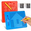 SUPRBIRD Magico Gioco Magnetico, 2PCS Tavolo da Disegno Magnetico, Tablet Magnetico Bambino Ardesia Magica con Penna per Bambini Giocattolo Educativo, da 3 Anni