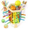 Vicloon 36 Pezzi Giochi Montessori per Bambini 3-9 Anni, Gioco di Società in Legno Giocattoli Educativi con Bastoncini Colorato e Dadi, Torre Gioco da Tavolo, per Bambini Adulti Famiglia e Feste