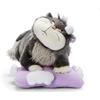 Disney Store Official Peluche Lucifero, Cenerentola, 28 cm, morbido gatto peluche bianco e nero su cuscino viola, adatto fin dalla nascita, da 0 anni in su