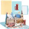 joyoldelf Biglietto Pop-Up Di Londra, Biglietto Regalo 3d, Per Viaggi in Inghilterra O Luna Di Miele, Buono Regalo Di Compleanno, Biglietto Di Auguri Per Le Vacanze，Biglietto Viaggio Sorpresa