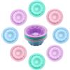 TOKSEO Mini stampo per ciambella, 12 x 7,5 cm, in silicone, antiaderente, piccolo, per torte, cioccolato, gelatina (4 colori)