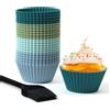 Kessofera Stampi per Dolci in Silicone Riutilizzabili - Set di 24 Pirottini Antiaderenti di Carta per Muffin, Fodere per Cupcake Facili da Pulire per Feste Natalizie Halloween