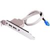 UNFAIRZQ 2 Porte USB 2.0 Femmina Pannello Posteriore A Scheda Madre 9pin Header Connettore Cavo Adattatore Con PCI Slot Piastra Staffa 30cm