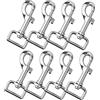 Lwtsrp 8 Pezzi Moschettone con Occhio Girevole, Clip Gancio Grilletto Moschettoni, Guinzagli Corda Portachiavi, Moschettone Versatile in Lega di Zinco, per Collare per Cani, Secchio, Amaca, Cavallo