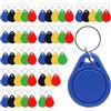 CDIYTOOL 125 Khz Scrivibile RFID ID Card Keyfob, 50 pezzi ID 125KHz RFID scrivibile riscrivibile T5577 Tag chiave per scrittore RFID (colorato)