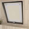 Eurohome - Tenda oscurante avvolgibile per lucernario senza fori, con ventose, protezione solare al 100%, per finestre Velux, colore beige, 76x78 cm per PK04