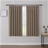 Joydeco Tende Oscuranti per Interni con Fettuccia 2 Pezzi L 117 x A 137 CM, Tende Termica Isolante Freddo e Caldo per Finestra Binario Camera da Letto e Soggiorno, Cachi