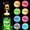 YOUYIKE Sottobicchieri Illuminati, Rotondi Sottobicchieri a LED Adesivi Luci D'atmosfera, Universali luminosi, Per Bicchieri Cocktail Party Bar Natale Matrimonio (8 pcs)