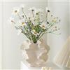 SUKIYPO Vaso Decorativo da Interno, SUKIYPO Vaso in Ceramica, Vasi Decorativi Interno Moderni per Nordico, Arredamento Casa Vasi di Fiori Estetici Boho Vase per Casa, Soggiorno, Ufficio, Beige