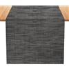 KELIODY Runner da Tavolo, Lavabile Impermeabile e Resistente all'olio, Moderno Decorazione per Esterni, Ristoranti, Matrimoni, Feste (30x180 cm, Nero)