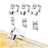 ZKSMNB 6pcs Piedino per Orlo Arrotolato 4/8 '' 6/8 '' 8/8 '' e 3pcs Piedini per Macchine da Cucire a Bordo Stretto 3 MM/4 MM/ 6 MM Piedino per Macchina Cucire Compatibile con Brother Singer Janome Toyota