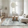 Calore Tappeto Salotto Moderno Pelo Corto Tappeto Camera da Letto Morbido Grande Tappeto Soggiorno Antiscivolo Tappeti Salotto (Astratto grigio/bianco/nero, 160 x 200 cm)