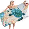 Beafaeur Asciugamano Mare Cotone Grande 200x100, Telo Mare XXL Asciugamano Microfibra, Telo da Viaggio Tartaruga, Asciugatura Rapida, coperta da spiaggia assorbente per Fitness, Viaggi, Spiaggia, Nuoto