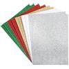 ideen mit herz 10 fogli di gomma espansa glitterati | Fogli in schiuma EVA | Carta Crepla con glitter | Autoadesivi | Formato DIN A4 | Per lavori di bricolage (oro, argento, bianco, rosso & verde)
