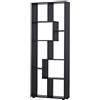 HOMCOM Scaffale libreria Zig zag Design contemporaneo 70L x 24L x 178H cm Truciolato nero