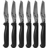 COSE DA CASA Coltello da tavola bistecca pizza set 6 manico in PP lama acciaio inox seghettata per bar ristoranti HOTEL PIZZERIA tavola casa