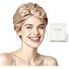 townssilk 100% Seta di gelso, Cappello da Notte da Donna, 16 Momme, in Seta, Ideale per i Capelli, Protegge i Capelli, Cappello da Notte in Seta, Doppio Strato,Coffee