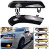 Yoegerery 2 pezzi indicatori di direzione dinamici a LED nello specchietto retrovisore per VW Golf 5 6 GTI MK5 Jetta Passat B5.5 B6 Sharan Superb (Nero)
