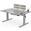Devoko Scrivania Regolabile in Altezza 140 x 80 cm, Scrivania da Ufficio con Sistemi Anti-Collisione e Funzione di Memoria, Tavolo didattico Ergonomica Elettrica, Grigio