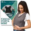 Koala Babycare Fascia Porta Bebe Neonato Facile da Indossare, Regolabile e Unisex - Marsupio Neonati Multiuso Adatto Fino a 9kg - Fascia Porta Bambino Antracite