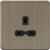 Knightsbridge Presa non commutata 13A 1G - Ottone antico