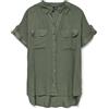 VERO MODA Vmbumpy-Maglietta S/S Wvn Ga Noos Camicia a Maniche Corte, Verde, M Donna