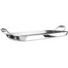IBILI - Grill piastra tristrato naturale triply 38 x 25 cm, acciaio inossidabile, adatta per induzione, senza antiaderente