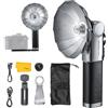 GODOX Lux Master Retro Flash per fotocamera, flash HSS TTL con controllo touchscreen, batteria integrata, ricarica di tipo C, compatibile con fotocamere Canon Nikon Sony Olympus Panasonic Fuji