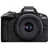 Canon Fotocamera mirrorless Canon EOS R50 + RF18-45mm IS STM colore nero