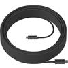 Logitech Strong cavo USB 10 m USB 3.2 Gen 2 (3.1 Gen 2) USB A USB C Grafite