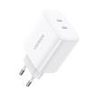UGREEN 20W+20W Caricatore Doppio USB C, Caricabatterie Type C 40W Power Delivery Compatibile iPhone 16/15/14/13/12, Pixel 7/6a, iPad Pro/Air/Mini, Xiaomi Mi 9/Note 9, Galaxy S24/S23/S22 ecc