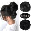 TTPSRY Parrucca Donna Coda Capelli Extension Veri Accessori per Capelli con Clip Ideale per Capelli Voluminosi e per lo Styling dei Parrucchini(Nero)