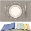 Avilia Tovagliette Americane in Tessuto Assorbente e Resistente 45x32cm - Ideale per Proteggere il Tavolo da Calore o Urti e Facile da Pulire - Ottima per Colazione, Pranzo o Cena - Vari Colori