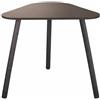 GALILEO SpA Tavolino da caffè triangolare 43x38x39 cm, in legno di Eucalipto e MDF, marrone scuro, Sibilla