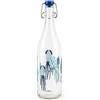 Excelsa Squid Bottiglia Acqua, 1 Litro, Vetro, con Guarnizione