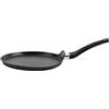 MasterChef Padella Crepes Induzione, Padelle Antiaderenti Professionali, Piastra per Pancakes, Roti, Tortilla e altro, Antigraffio, Alluminio, Tutti i Piani, Lavabile in Lavastoviglie, 25cm, Nera
