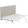 HJH Office Divisorio Acustico per scrivania 62x120 cm FLEXMIUT D1 Schermo Privacy per scrivania, divisorio fonoassorbente per scrivania, Tortora