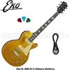 Eko VL-480 GT-V Chitarra Elettrica Gold Top Modello Vintage + Cavo Jack + Picks