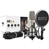 RODE NT2-A Complete Studio Pack Microfono + FIltro Antipop + Cavo + Clip + Bag
