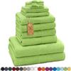 GREEN MARK Textilien GREEN MARK Confezione da 10 asciugamani in spugna di varie misure, 4 asciugamani per le mani, 2 teli doccia, 2 asciugamani per ospiti, 2 guanti da bagno, di colore Mela verde