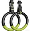 QUOLIX Anelli da Ginnastica con Fibbia Regolabile, Anelli per Fitness, Sistema di Sospensione per Esercizi, Set di Anelli da Palestra in Silicone Antiscivolo per casa, Calisthenics, Allenamento, Crossfit