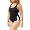 Speedo Boom Logo Splice Muscleback Costume da bagno, Donna, Nero, IT 38