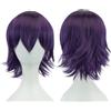 IMISSU Parrucca unisex corta Cosplay dei capelli del partito BOB con frangia parrucche costume di Halloween (Viola scuro)