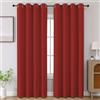 CUCRAF Tende oscuranti lunghe 241,3 cm, isolamento termico per camera da letto, tende oscuranti per cucina, soggiorno, set di 2 pannelli, 133 x 240 cm, rosso
