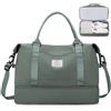 SEAFEW Borsone da Viaggio,Bagaglio a Mano Easyjet Borsa da Viaggio con Scomparto per le Scarpe, Borsa da Cabina per Easyjet Borsa Sportiva Borsone da Palestra da Weekend,C2-Verde