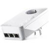 devolo Magic 2 LAN triple: adattatore aggiuntivo per rete domestica stabile via cavo di alimentazione da pareti e soffitti, tecnologia G.hn, 3 porte LAN Gigabit