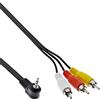 InLine 19864 Cavo Videocamere/Tv, Nero