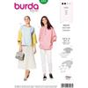 burdastyle Burda Style Sewing Pattern B6203 - Cartamodello per felpe da donna con maniche, orlo e scollatura